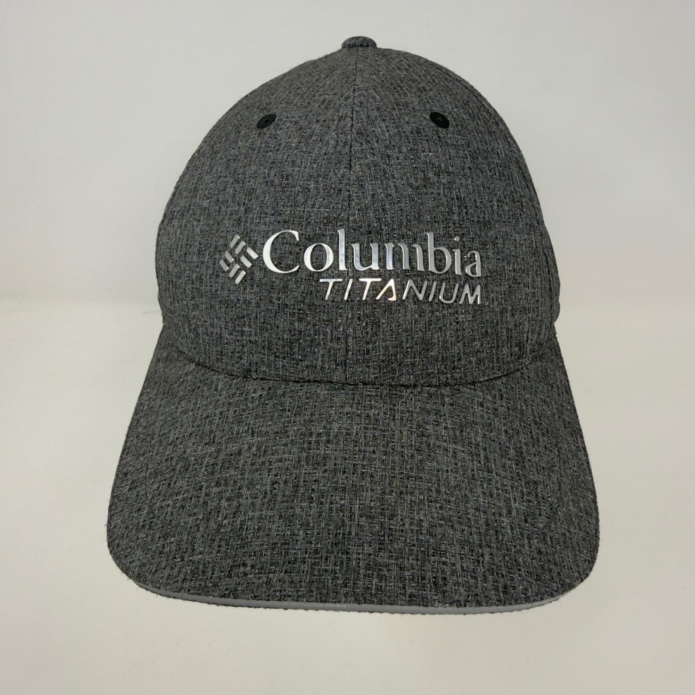 Columbia Titanium 110 Baseball Hat Cap Heather Gray Adjustable Strap Outdoor